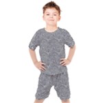 Dark Grey Snake Kids  T-Shirt and Shorts Set