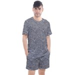 Dark Grey Snake Men s Mesh T-Shirt and Shorts Set