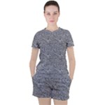 Dark Grey Snake Women s T-Shirt and Shorts Set