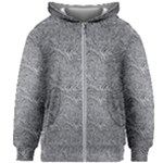 Dark Grey Snake Kids  Zipper Hoodie Without Drawstring