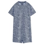 Dark Grey Snake Kids  Boyleg Half Suit Swimwear