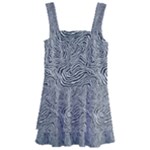 Dark Grey Snake Kids  Layered Skirt Swimsuit