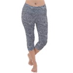 Dark Grey Snake Lightweight Velour Capri Yoga Leggings