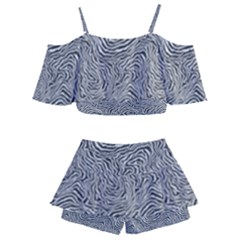 Kids  Off Shoulder Skirt Bikini 