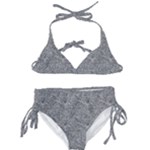 Dark Grey Snake Kids  Classic Bikini Set