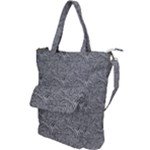 Dark Grey Snake Shoulder Tote Bag