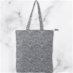 Dark Grey Snake Double Zip Up Tote Bag