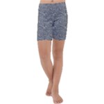 Dark Grey Snake Kids  Lightweight Velour Capri Yoga Leggings