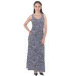 Dark Grey Snake Sleeveless Velour Maxi Dress