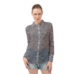 Dark Grey Snake Long Sleeve Chiffon Shirt