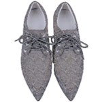 Dark Grey Snake Pointed Oxford Shoes