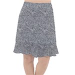 Dark Grey Snake Fishtail Chiffon Skirt