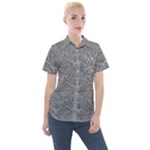 Dark Grey Snake Women s Short Sleeve Pocket Shirt