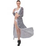 Dark Grey Snake Maxi Chiffon Beach Wrap