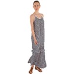 Dark Grey Snake Cami Maxi Ruffle Chiffon Dress