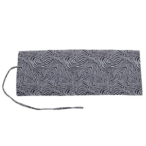 Dark Grey Snake Roll Up Canvas Pencil Holder (S) from ArtsNow.com
