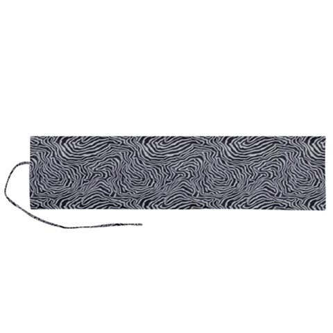 Dark Grey Snake Roll Up Canvas Pencil Holder (L) from ArtsNow.com