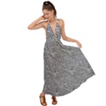 Dark Grey Snake Backless Maxi Beach Dress