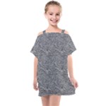 Dark Grey Snake Kids  One Piece Chiffon Dress