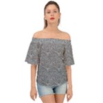 Dark Grey Snake Off Shoulder Short Sleeve Top