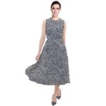 Dark Grey Snake Round Neck Boho Dress