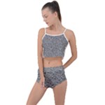 Dark Grey Snake Summer Cropped Co-Ord Set