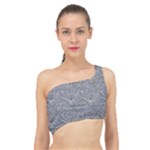 Dark Grey Snake Spliced Up Bikini Top 
