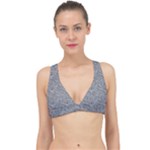 Dark Grey Snake Classic Banded Bikini Top
