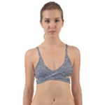 Dark Grey Snake Wrap Around Bikini Top