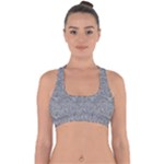 Dark Grey Snake Cross Back Hipster Bikini Top 