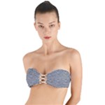 Dark Grey Snake Twist Bandeau Bikini Top