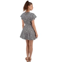 Flutter Sleeve Wrap Dress 