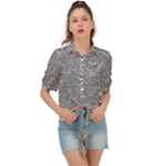 Dark Grey Snake Tie Front Shirt 
