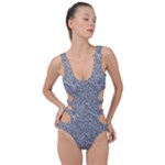 Dark Grey Snake Side Cut Out Swimsuit