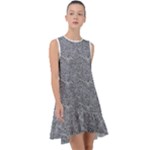 Dark Grey Snake Frill Swing Dress
