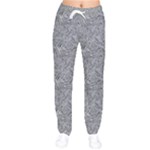 Dark Grey Snake Women Velvet Drawstring Pants