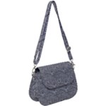 Dark Grey Snake Saddle Handbag