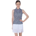 Dark Grey Snake Women s Sleeveless Polo T-Shirt