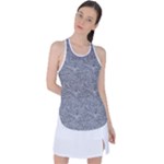 Dark Grey Snake Racer Back Mesh Tank Top