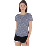 Dark Grey Snake Back Cut Out Sport T-Shirt