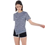 Dark Grey Snake Asymmetrical Short Sleeve Sports T-Shirt