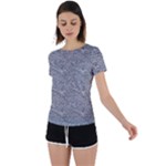 Dark Grey Snake Back Circle Cutout Sports T-Shirt