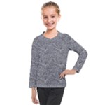 Dark Grey Snake Kids  Long Mesh T-Shirt