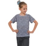 Dark Grey Snake Kids  Mesh Piece T-Shirt