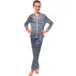 Dark Grey Snake Kids  Satin Long Sleeve Pajamas Set