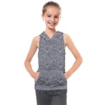 Dark Grey Snake Kids  Sleeveless Hoodie
