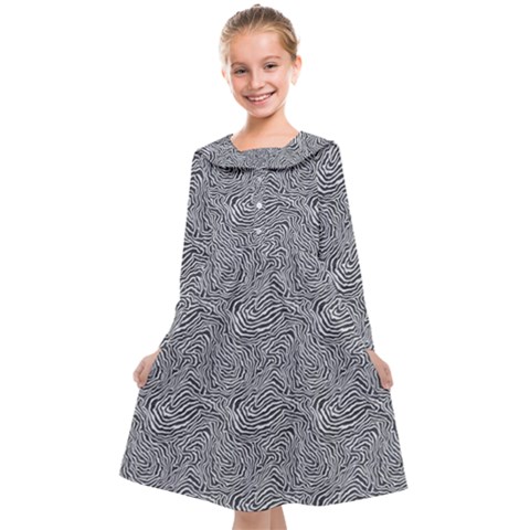 Dark Grey Snake Kids  Midi Sailor Dress from ArtsNow.com