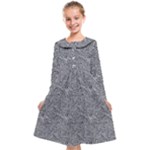 Dark Grey Snake Kids  Midi Sailor Dress