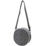 Dark Grey Snake Crossbody Circle Bag