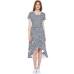Dark Grey Snake High Low Boho Dress